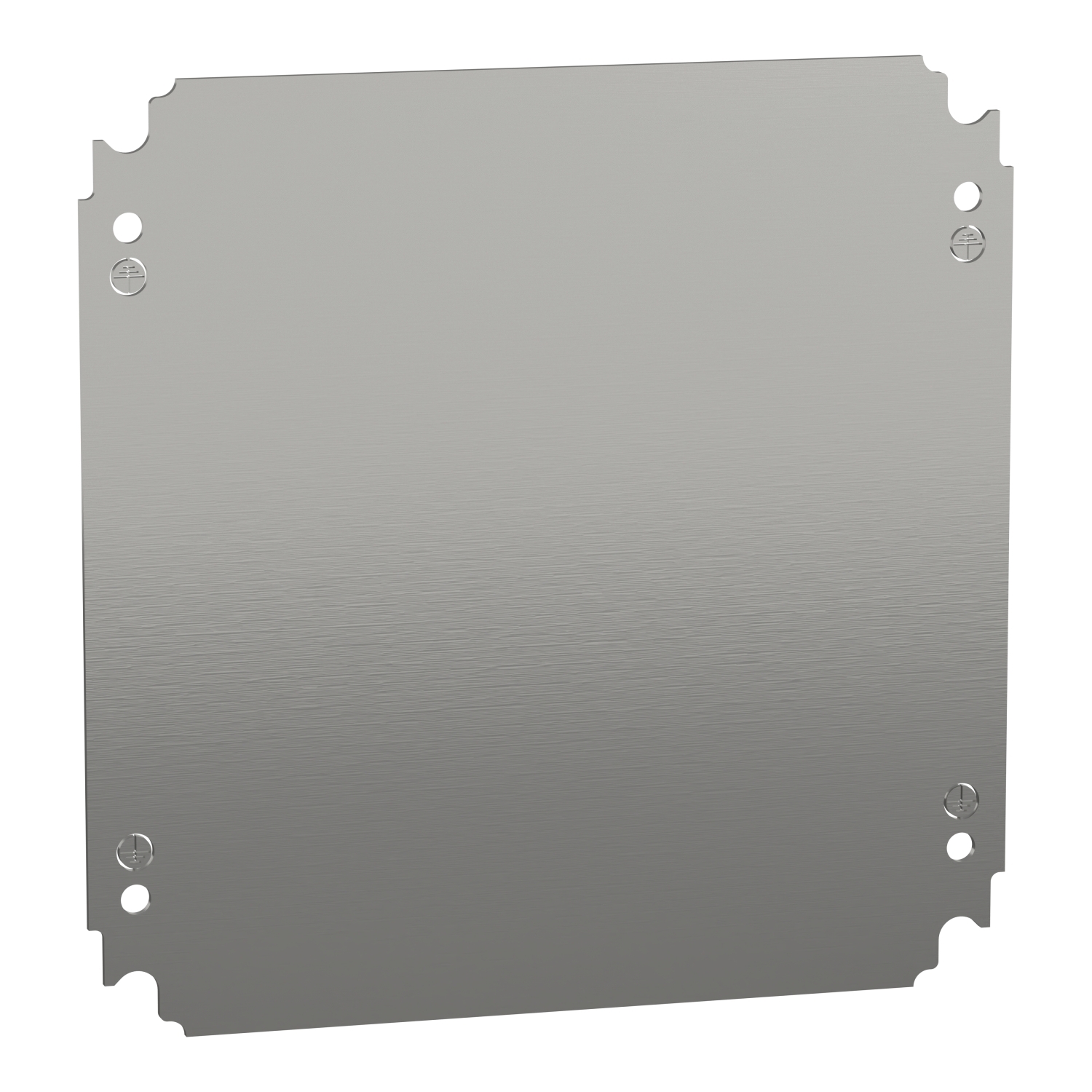 Plain mounting plate H300xW300mm made of galvanised sheet steel