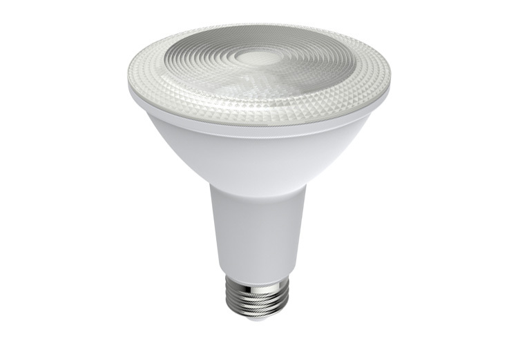GE LED Lamps, 12 WTT, 1000 LM, 2700 K, 83.3 CRI, Dimmable, PAR30, Medium Screw Base, 3.74 IN Length, 25000 HR Average Life, Flood, Black