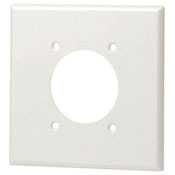 2-Gang Flush Mount 2.15-Inch Diameter, Device Receptacle Wallplate, White