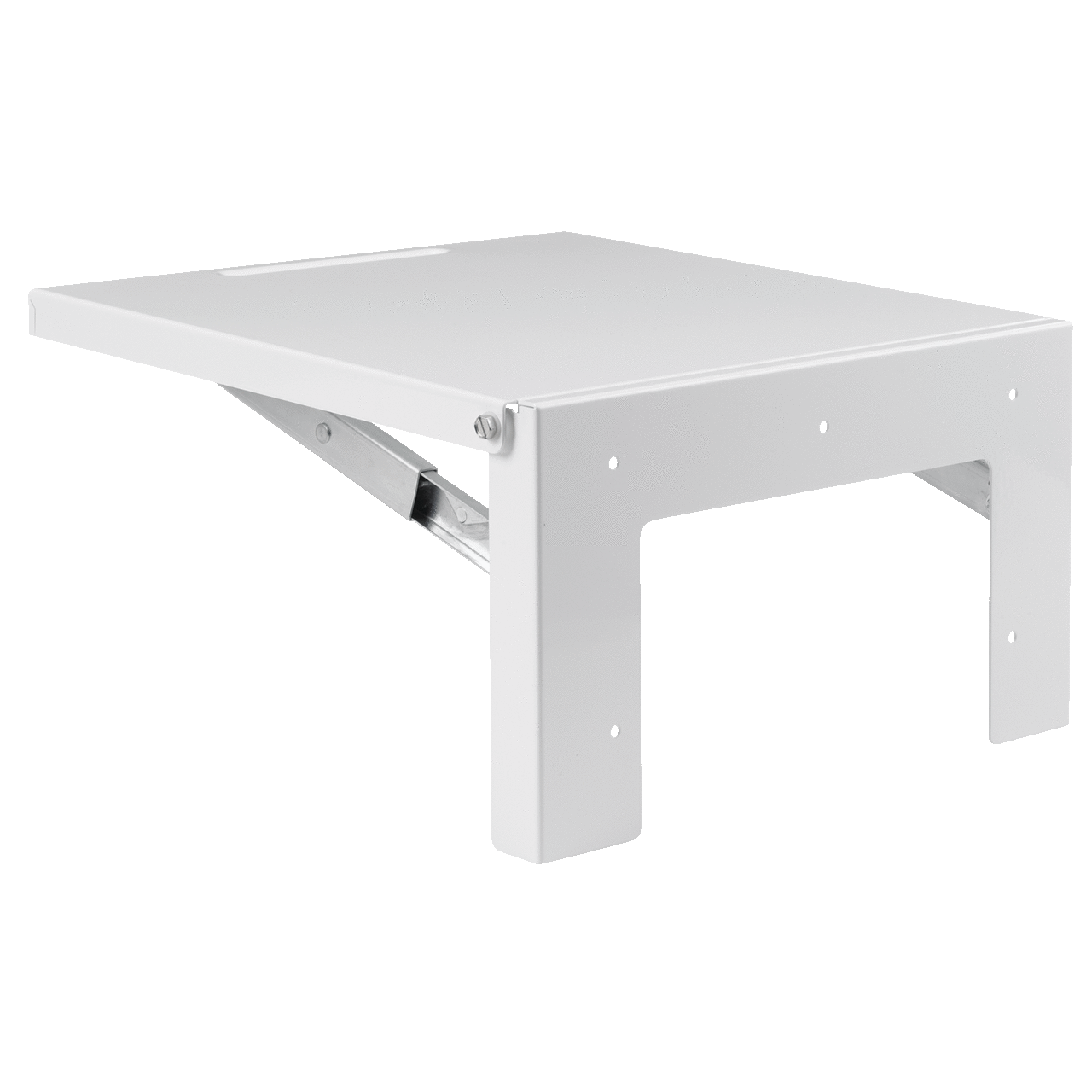 Folding Shelf Type 4 and 12 150lb (68kg) Load, 24.00x24.00, White, Mild Steel