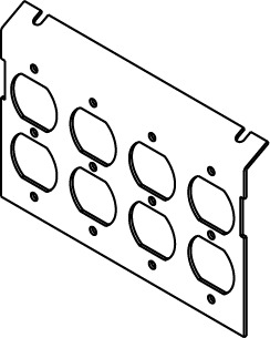 AC8850 PLATE FOR 4 DUPLEX DEVICES