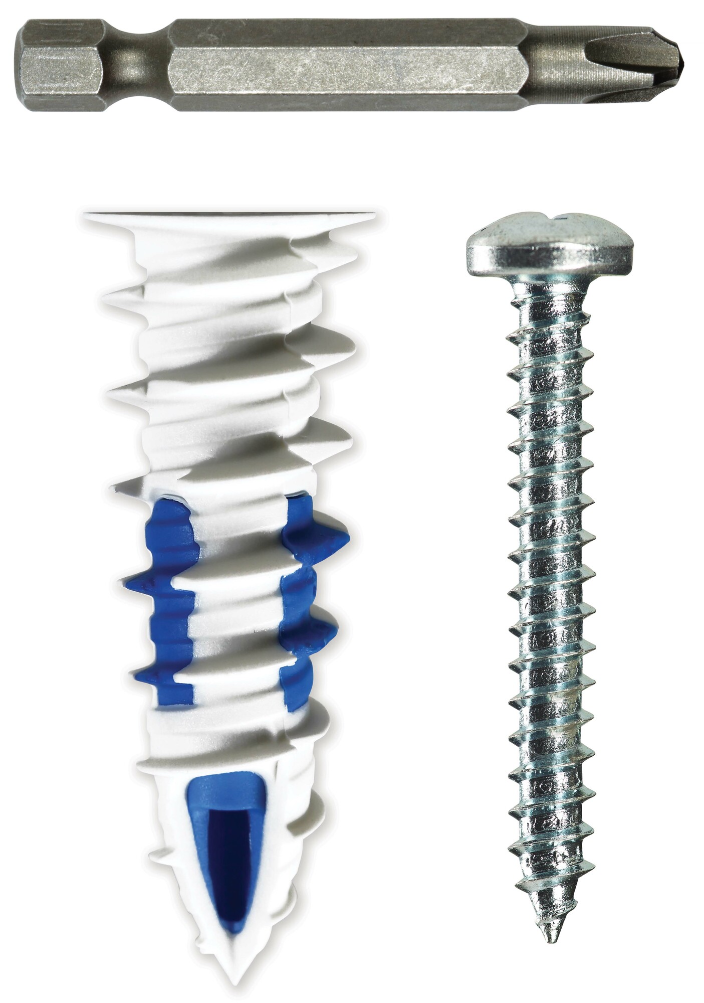 #8 Nylon Walldriller Plus Anchor Kit with Pan Head Phillips Drive Screws