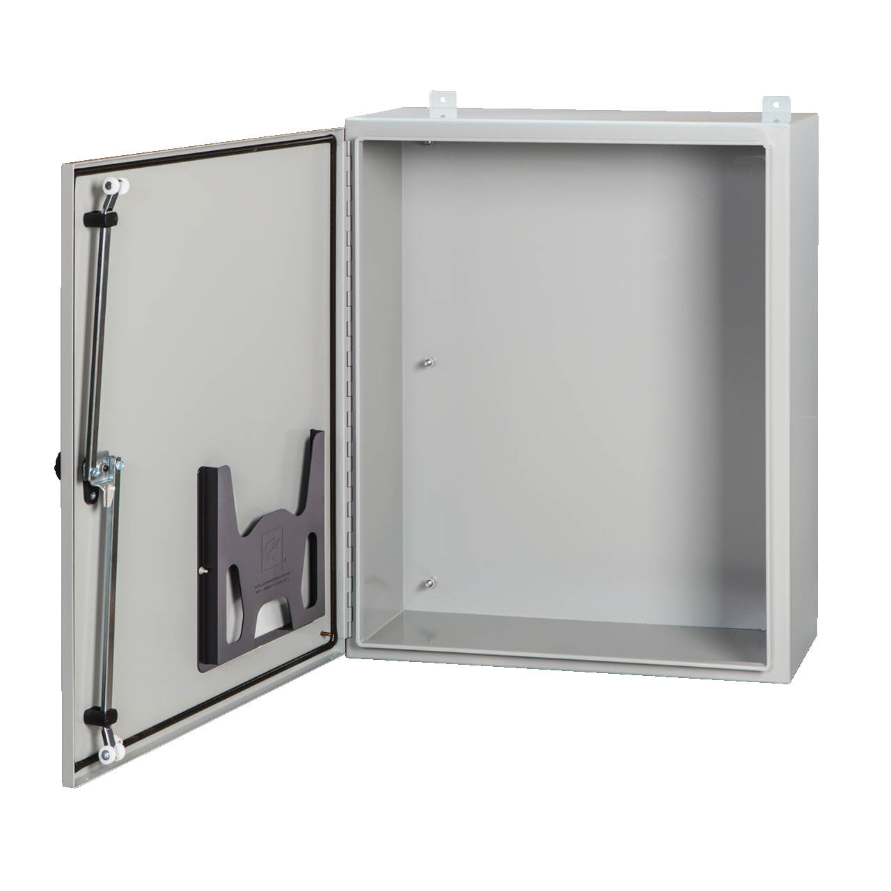 Continuous Hinge Enclosure with 3-Point Latch Type 4, 36x30x8, Gray, Mild Steel