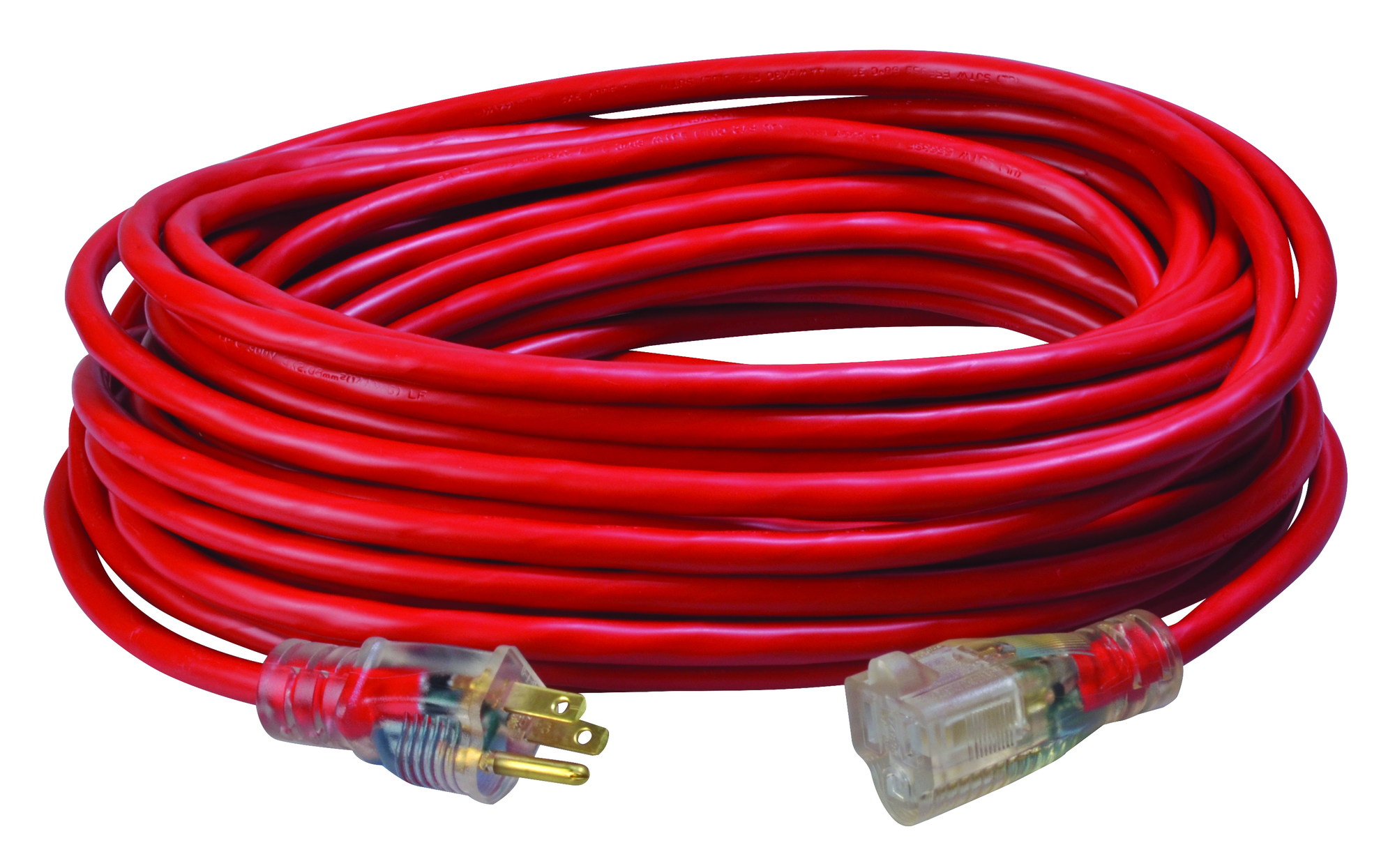 Southwire 2489SW8804 14/3 Heavy-Duty 15-Amp SJTW General Purpose Extension Cord with Lighted End, 50