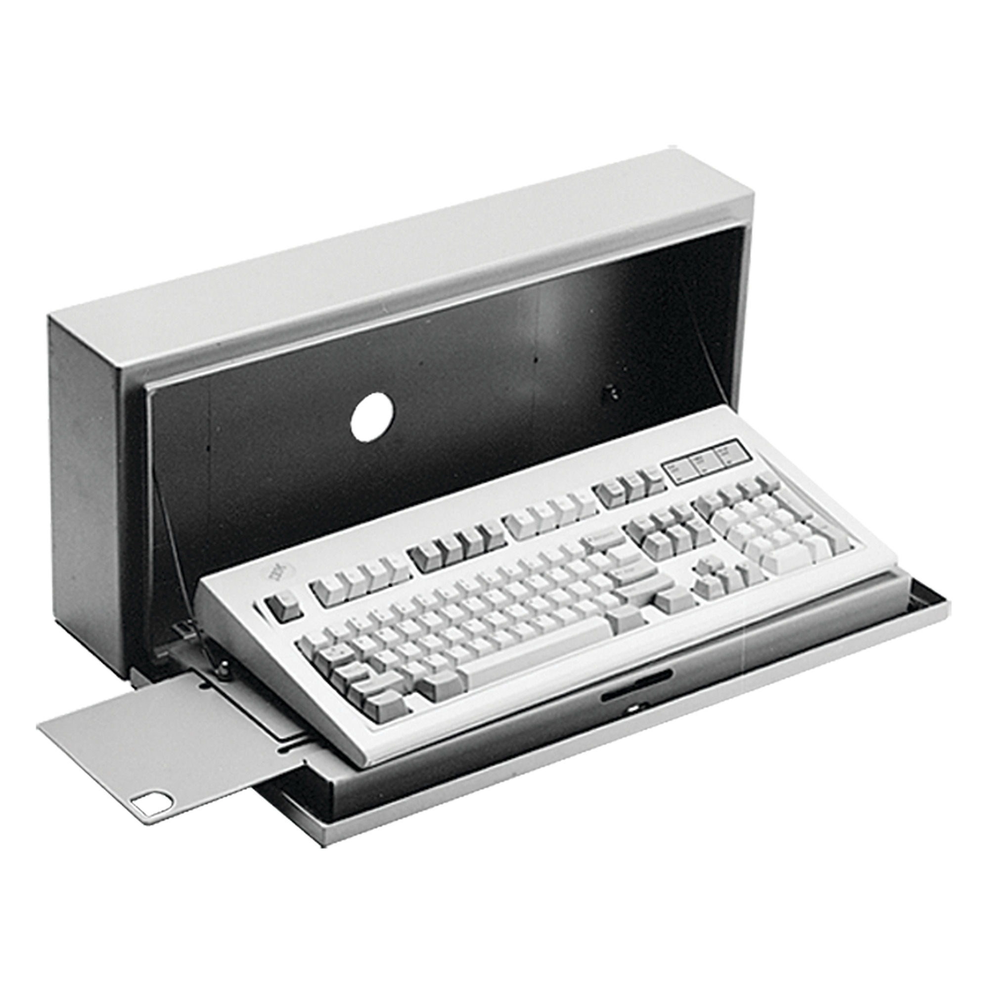 Keyboard Box, 10.00x23.30x4.79, Gray, Steel