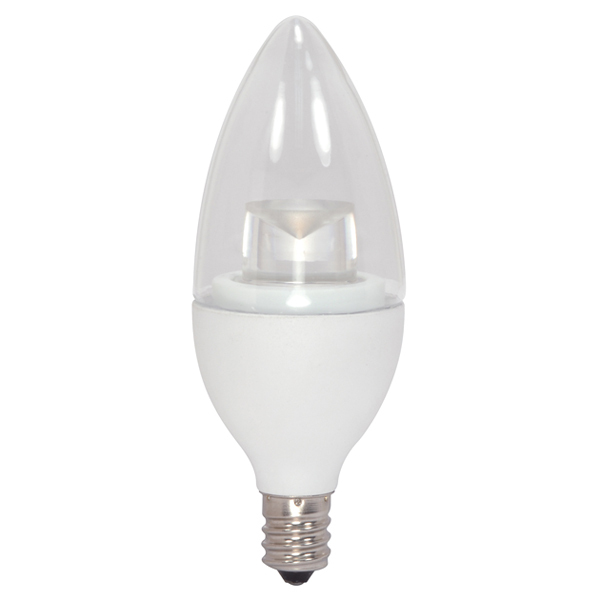 Candle LED Light, Designation: 4.5W Torpedo LED - Candelabra Base - 3000K - 120V