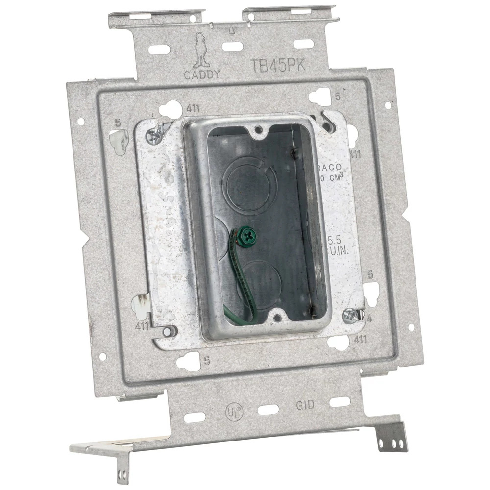 Box Mounting Plate w/Far Side Support on Stud Assembly, 4" Box, SG 3/4" DP MR