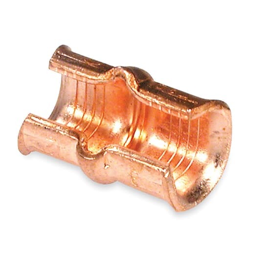 Copper C-Tap for 600V Applications, Wire Range Main: 5-3, Branch 6-12, Length 1-5/32 Inches, Height 13/16 Inch, Plain Finish, Die Code 37, Die Color Code Green