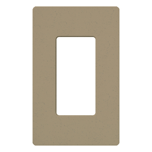 Claro Wallplate, Satin Finish, Single-gang in mocha stone