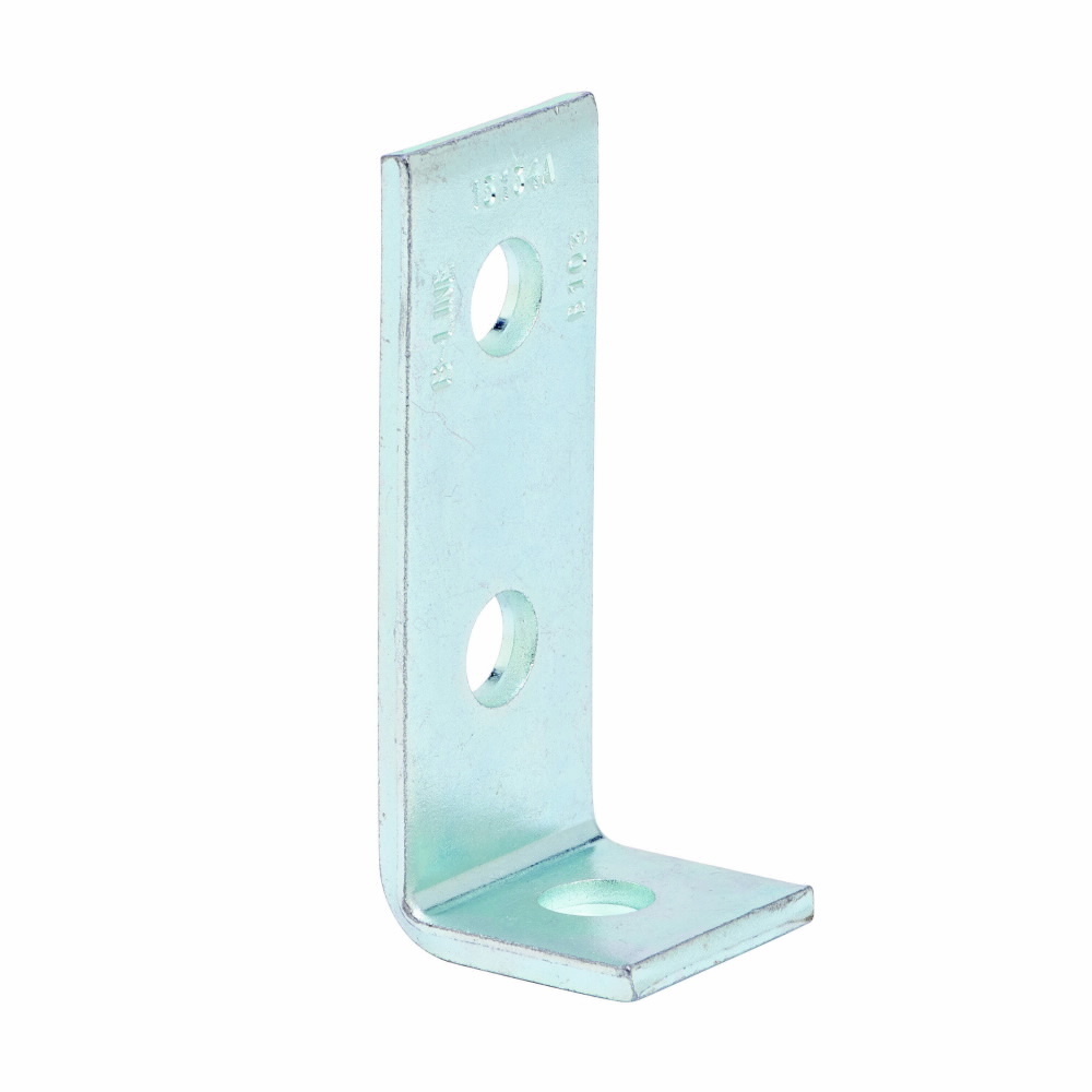 Eaton B-Line series corner angle, 4.12" H x 4.12" L x 1.62" W, Steel, Yellow zinc chromate, 1/4" Gauge