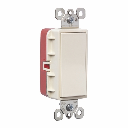 PlugTailSingle Pole20amp 120/277vac Decorator Switch, Light Almond