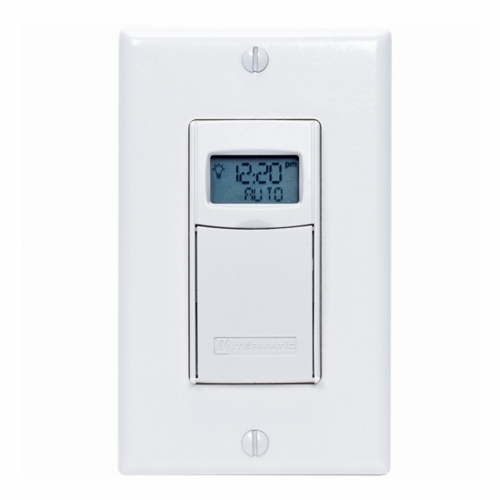 The DIGTL 7D ASTRO TIMER 20A 24-277V WHITE The EI600 features up to 40 ON/OFF programmed events per week and an automatic daylight saving time adjustment. It controls AC and DC up to 277V and has an astronomic feature which can be combined with specific ON/OFF programming. Convenient program capabilities are designed to suit any lighting schedule. All programs are securely stored in non-volatile memory and backed up by a CR2 lithium battery. The timer is compatible with single-pole and 3-way incandescent, fluorescent, CFL, and LED bulbs and requires no neutral wire. With robust performance and an abundance of features, the EI600 is the number one choice for in-wall timers.