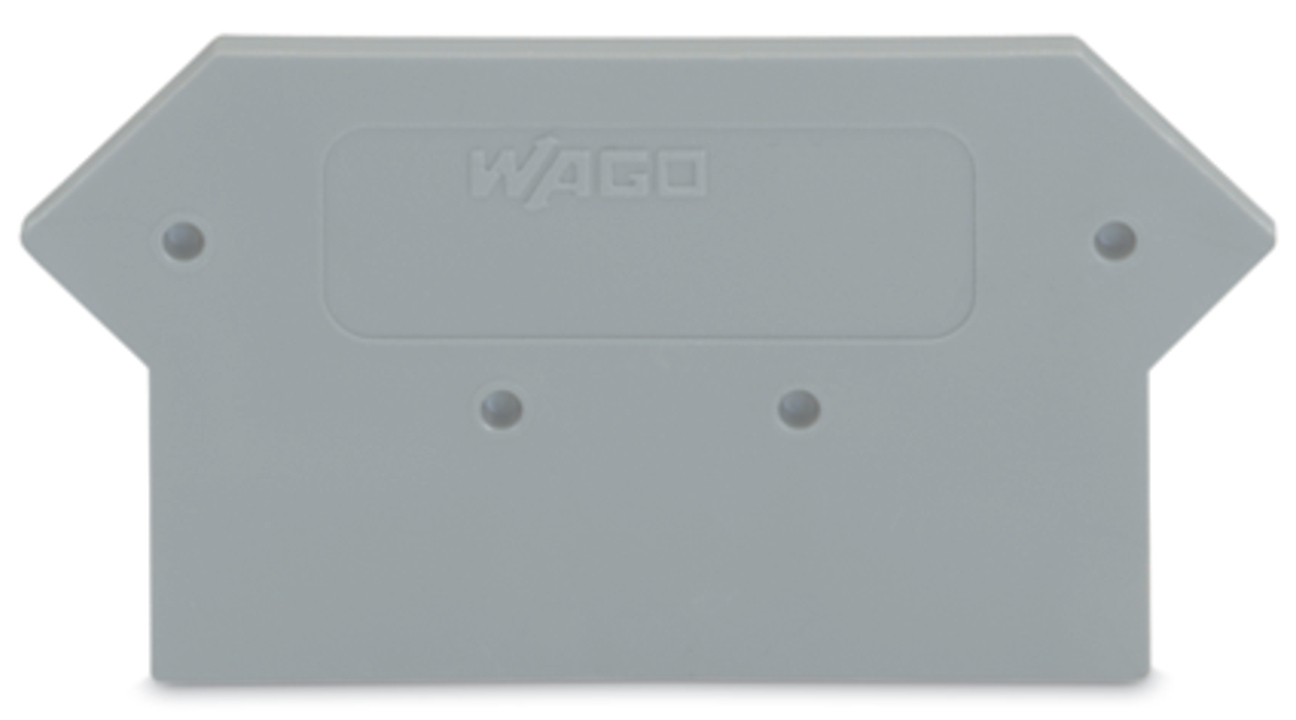 End and intermediate plate; 3 mm thick; gray