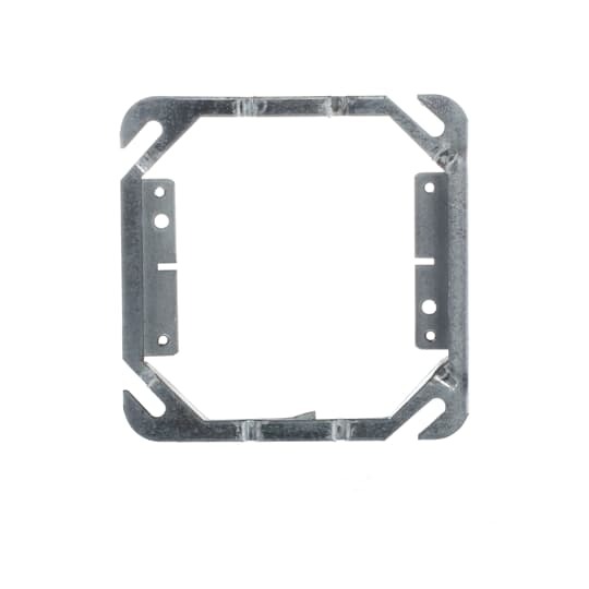 Two Gang Square-Cut Tile Wall Cover, 6 Cubic Inches, 4 Inch Square x 1/2 Inch Raised, Pre-Galvanized Steel, Square Corners Facilitate Tile Installation