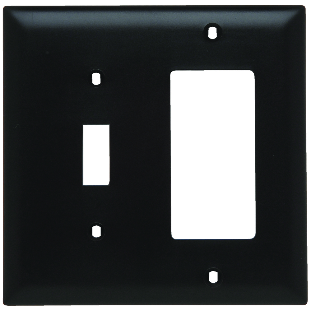 Trademaster Plate 2gang 1toggle 1 Decorator Brown