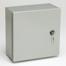 Eaton B-Line series Type 1 panel enclosures, 24" height, 6" length, 20" width, NEMA 1, Hinged cover, 1PP enclosure, Wall mount, Medium single door, Keyhole slots, Carbon steel