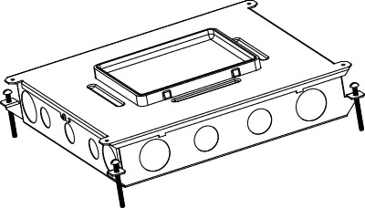 6Gang Steel Recessed Og Floor Box