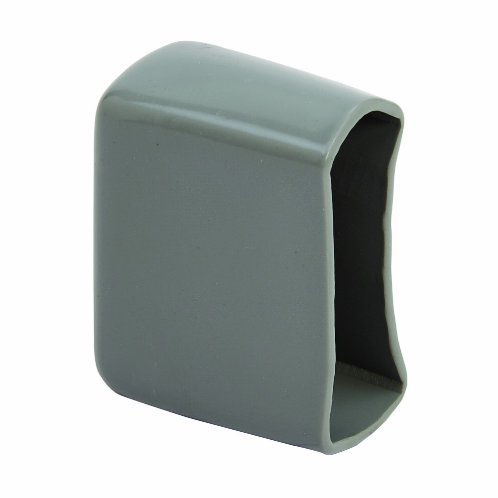 Eaton B-Line series end cap, 0.81" H x 1.25" L x 1.62" W, Steel, Gray