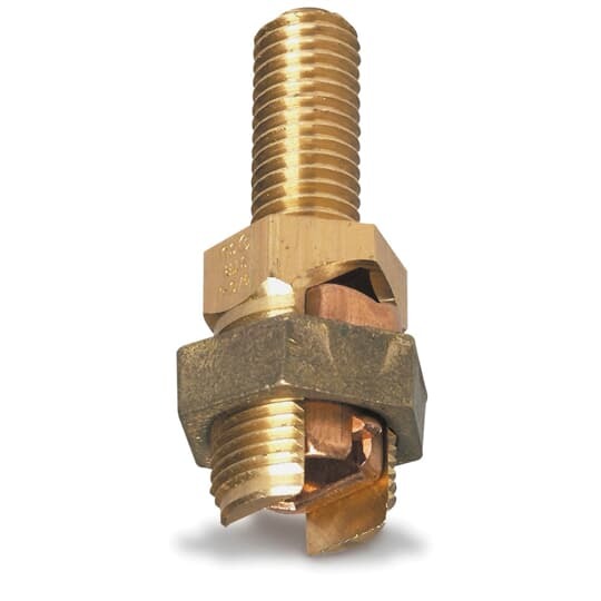 Long Stud Single Service Post Connectors for Conductors 3 - 10 Stranded, 2 - 10 Solid, Stud Size 3/8 - 16 x 1 1/8