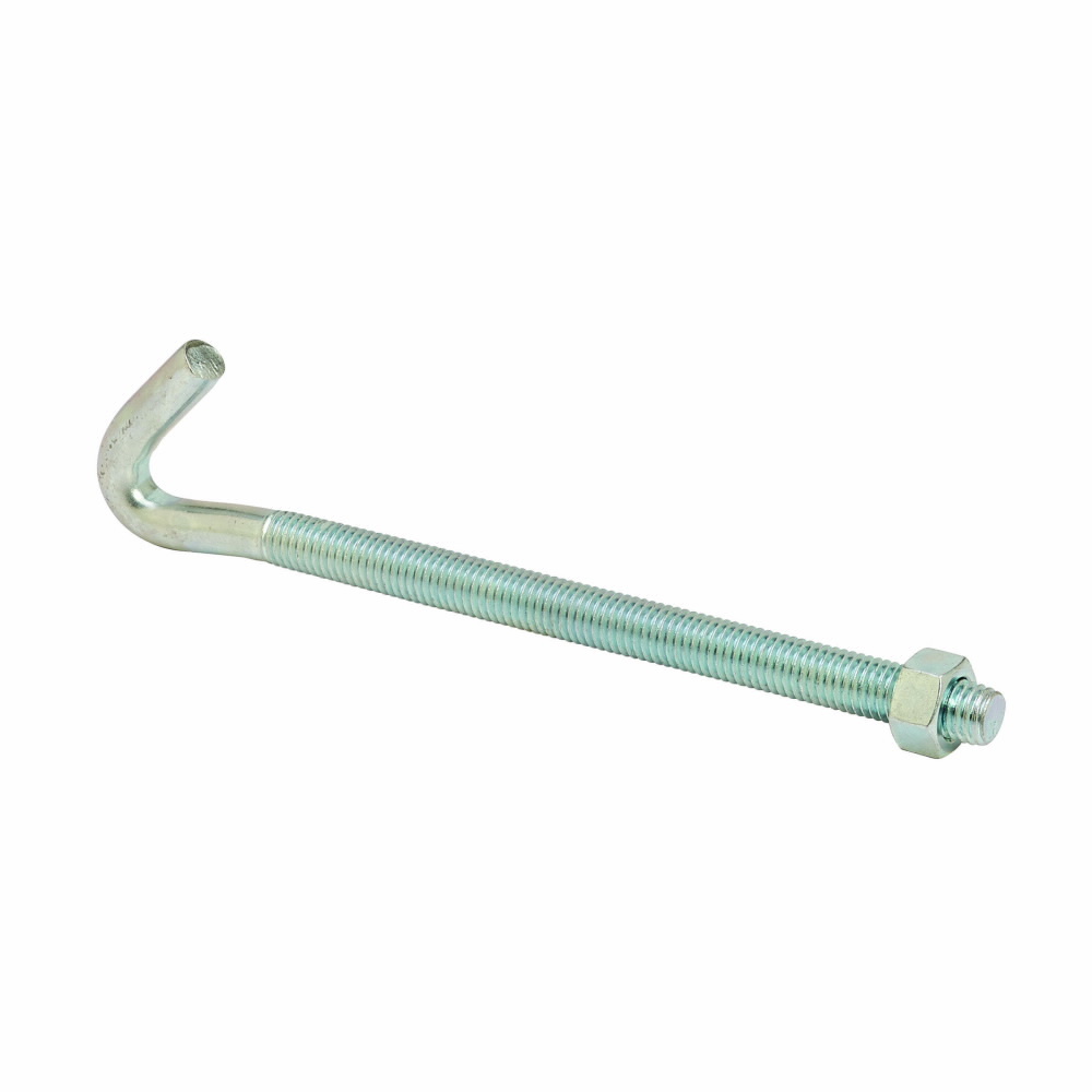 Eaton B-Line series U-bolt and J-bolt, 8.5" H x 0.5" D, Steel, 6-3/4" thread/rod size, 0.625" beam thickness