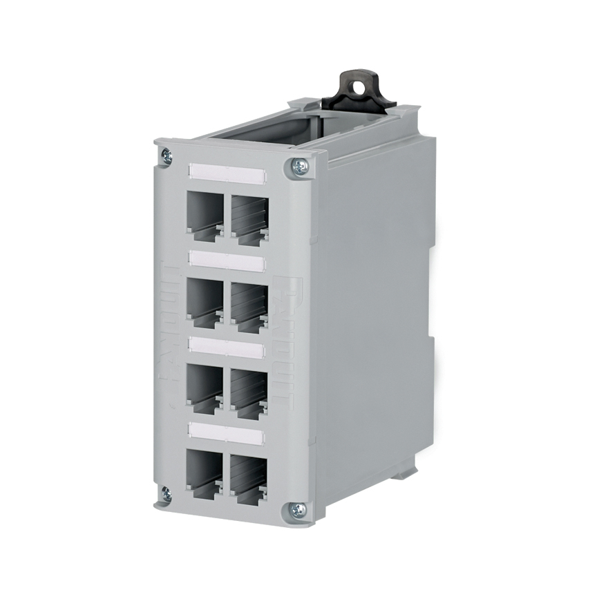 Mini-Com 8-port DIN Rail Copper Patch P