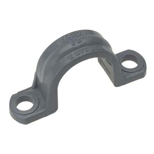 Conduit Clamp, Size 1-1/2 Inch, Length 3.44 Inches, Width 0.70 Inches, Height 2.12 Inches, Material PVC, Color Gray, Pack of 50