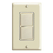 15 Amp, 120/277 Volt, Decora Brand Style Single-Pole / 3-Way AC Combination Switch, Commercial Grade, Grounding, Ivory