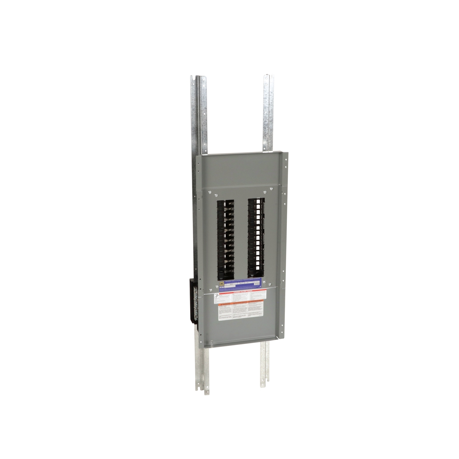 Panelboard interior, NQ, main lugs, 600A, Cu bus, 30 pole spaces, 1 phase, 3 wire, 240VAC, 48VDC