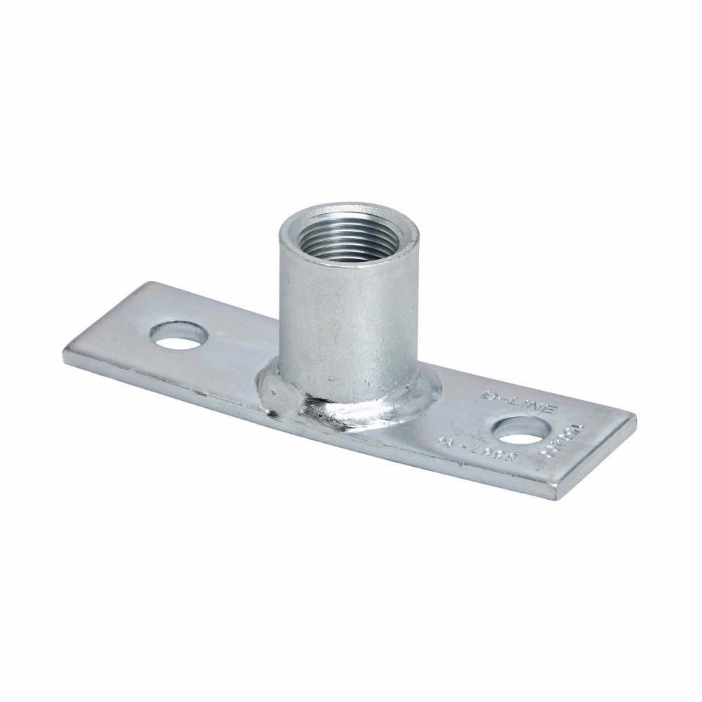 Eaton B-Line series pipe coupling fitting, 2.68" H x 5.37" L x 1.62" W, Steel material, Electro-plated, Pipe coupling fitting