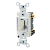15 Amp, 120/277 Volt, Toggle 3-Way AC Quiet Switch, Commercial Grade, Grounding, Light Almond