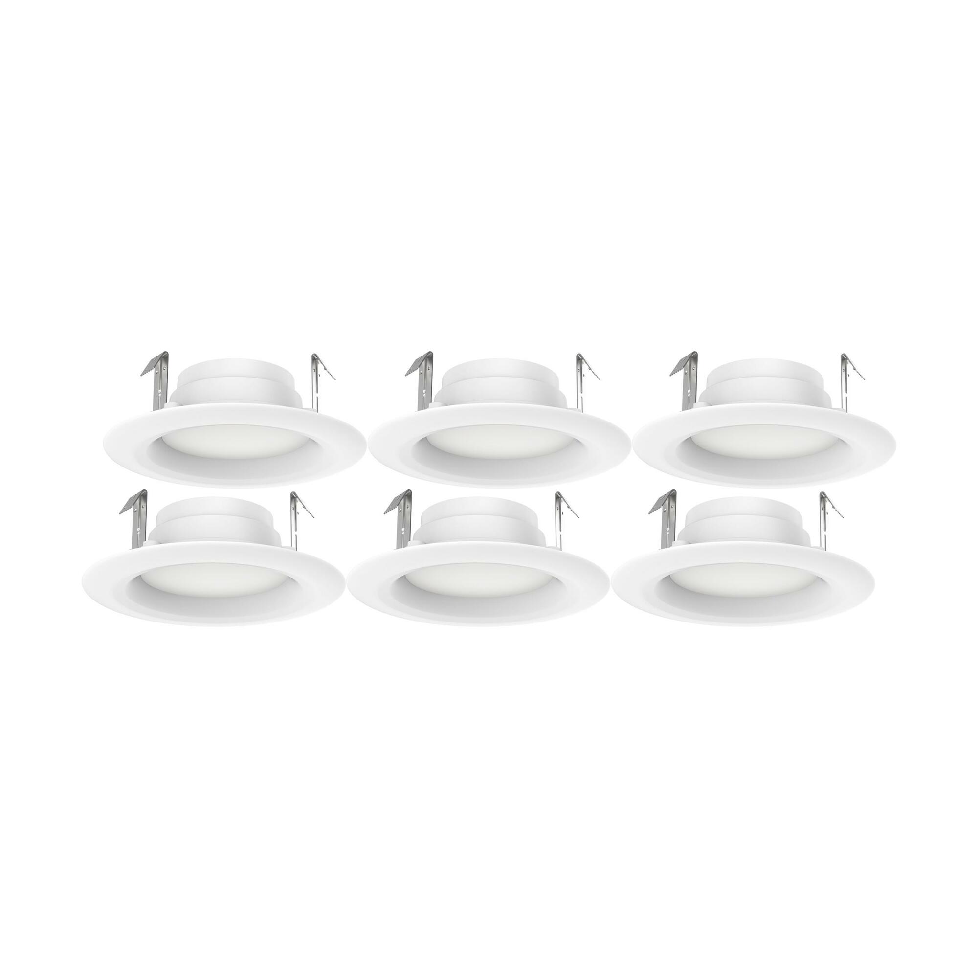 8.7 Watt LED Downlight Retrofit - 4 Inch - 90 CRI - 3000K - 120 Volt - Pack of 6
