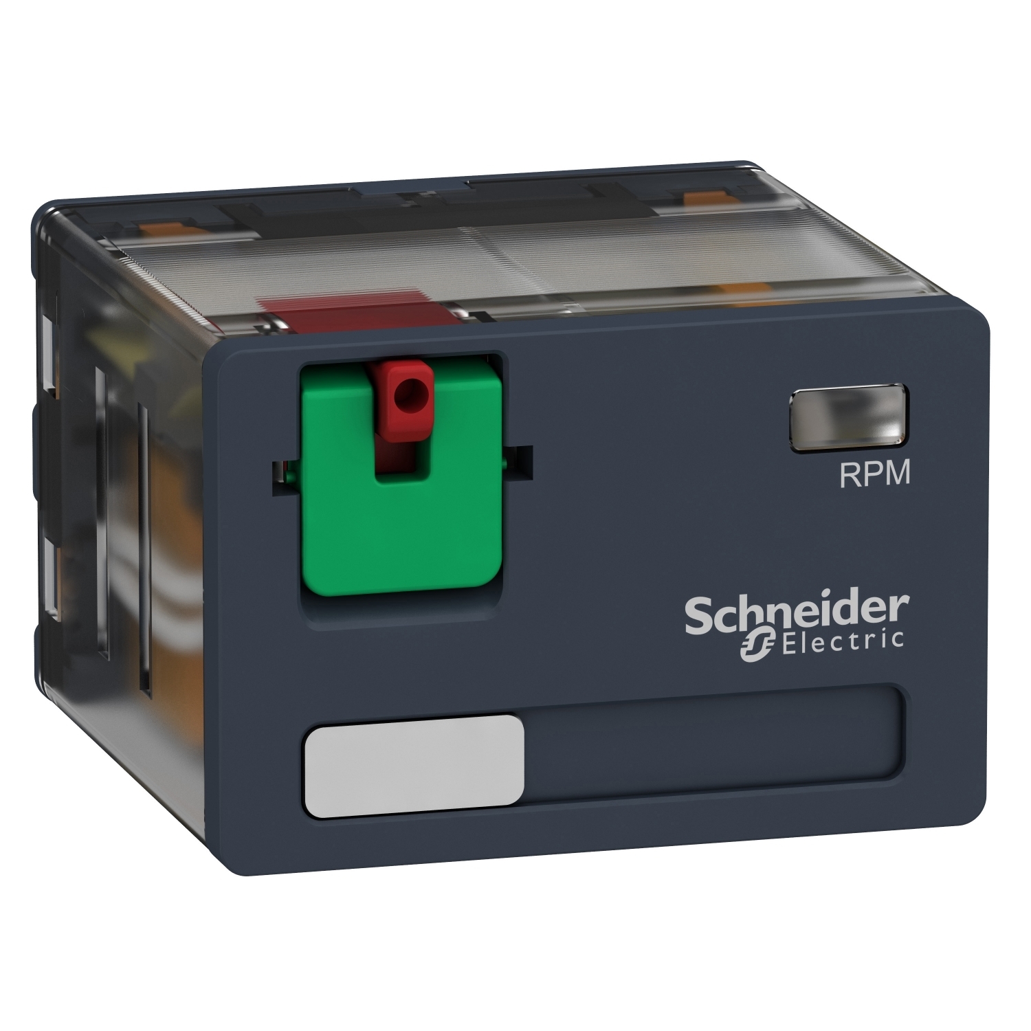 plug-in relay, Harmony electromechanical relays, 15A, 4CO, lockable test button, 120V AC
