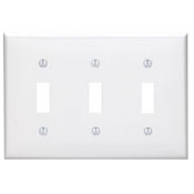 3-Gang Toggle Device Switch Wallplate, Light Almond