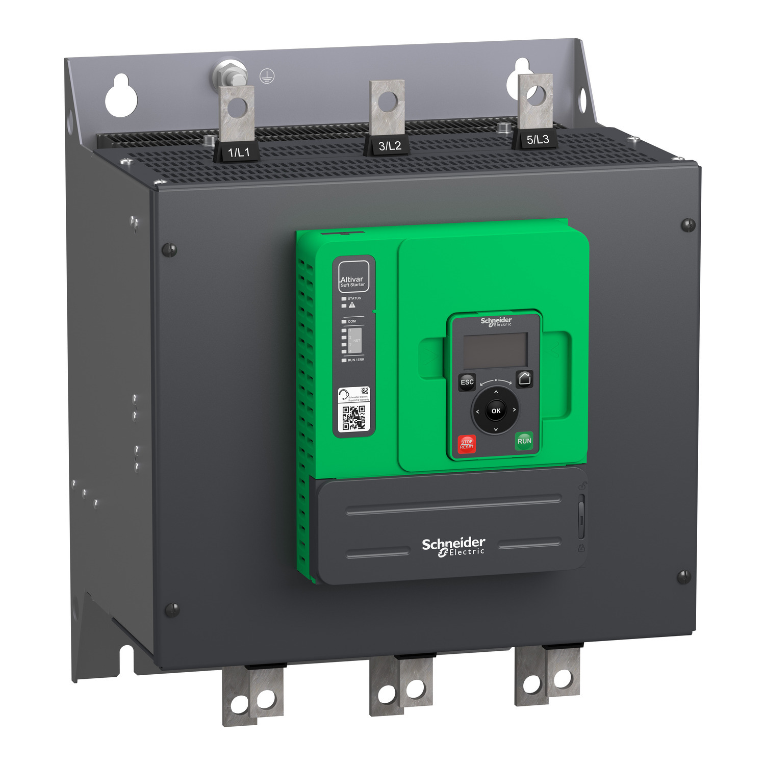 Soft starter, Altistart 480, 250A, 208 to 690V AC, control supply 110 to 230V AC