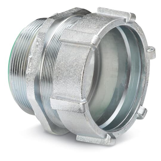 Compression Connector, Insulated and Concrete Tight, Conduit Size 1 Inch, Length 1.200 Inches, Material Zinc Plated Steel, For use with EMT Conduit