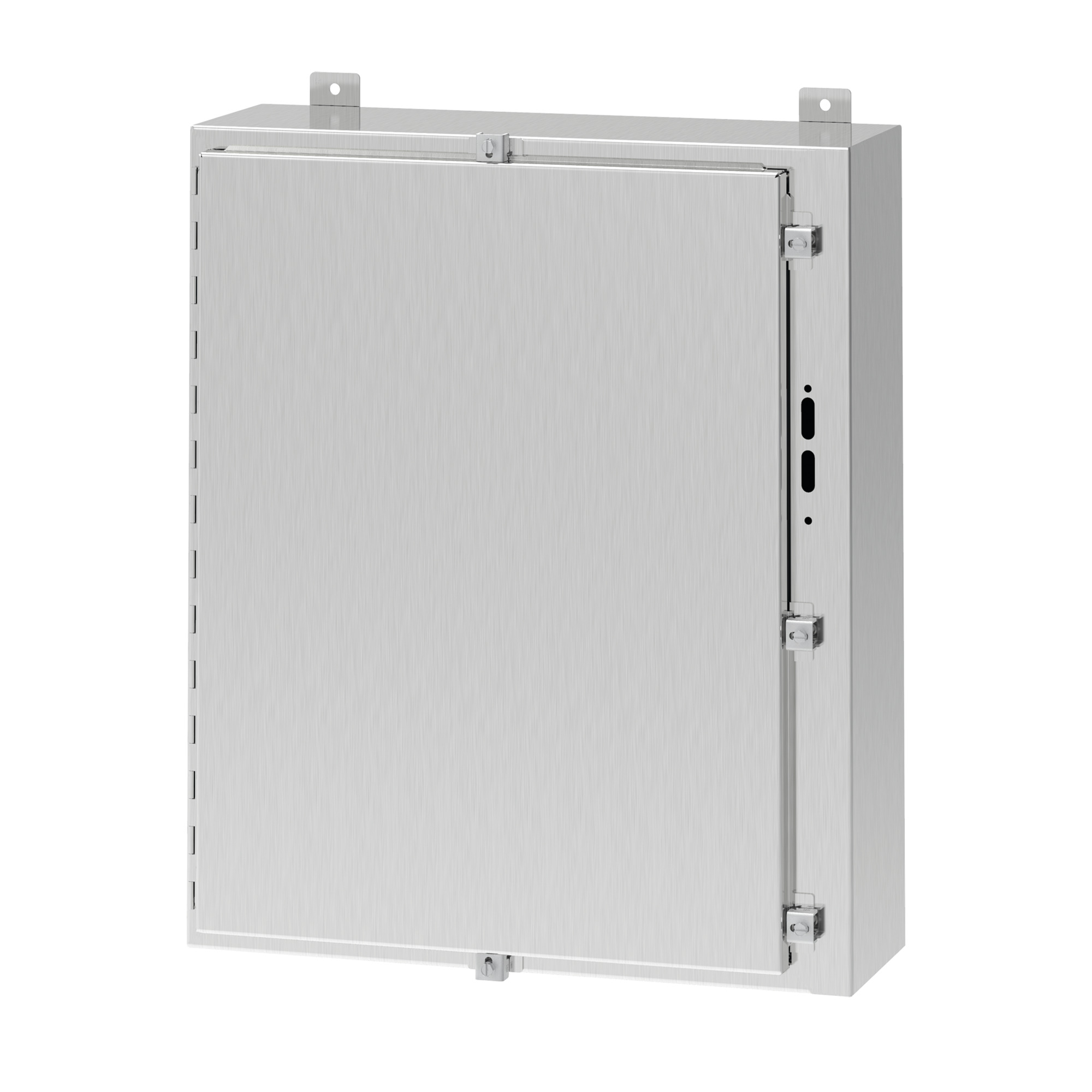Wallmount Disconnect Enclosure with Clamps Type 4X, 48x37x12, Brushed, SS316