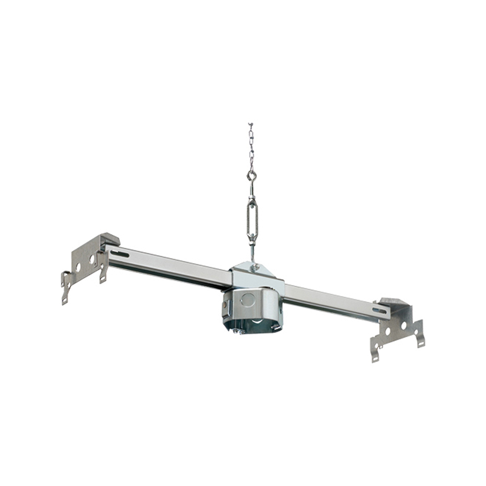 Steel fan and fixture box kit for suspended ceilings. 70lb fan and fixture rated. Comes preset for 24" grid. 2" box depth. 20.0 cu. in.
