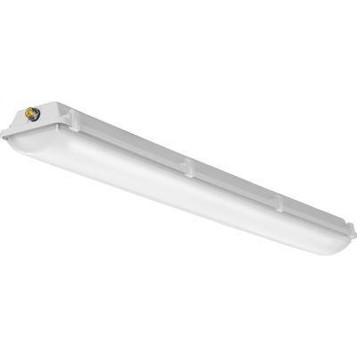 Low-profile enclosed and gasketed industrial LED , 48" long, 6,000 nominal lumens, Acrylic, linear ribbed frosted lens, Medium, 120V-277V, Generic driver 0-10V dimming, 5000K, 80 color rendering index