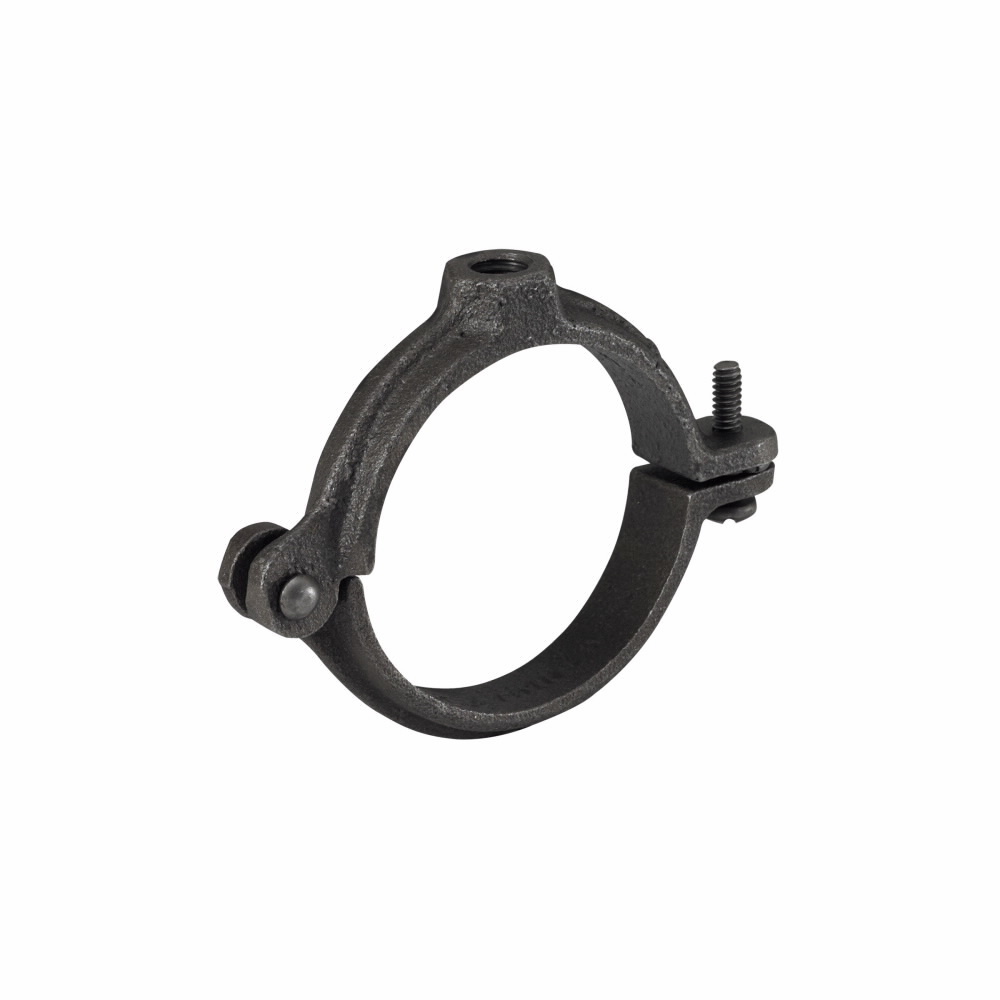 Eaton B-Line series hinged extension split pipe clamp, 4.4640" H x 5.3350" L x 0.8990" W, Malleable iron, Yellow zinc chromate