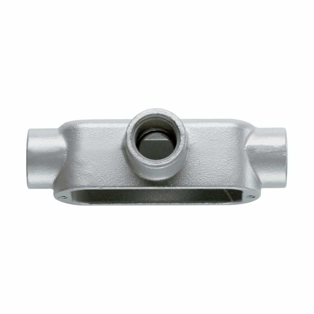 Eaton Crouse-Hinds series Condulet Form 5 conduit outlet body, Malleable iron, T shape, SnapPack pre-assembled body and integral gasket cover, 1"