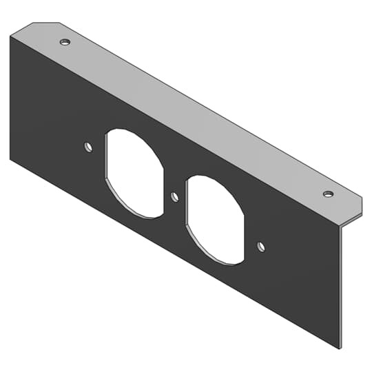 Single Gang Device Plate, Duplex Receptacle, Galvanized Steel For Four Gang Ultra-Shallow Recessed Service Floor Box, 192 Cubic Inches for Device Access and 41/55 Cubic Inches for Device Compartments, Length 13-1/4 Inches, Width 15-1/4 Inches, Depth 2-1/2 Inches, 3/4 Inch Knockouts, Galvanized Steel, Provides High Capacity Power and Data Solution for Shallow Concrete Floors