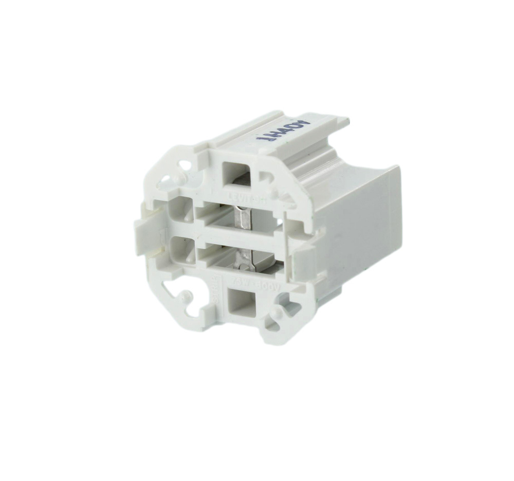 G24Q-1/GX24Q-1 Base, Vertical Snap-In Fluorescent Lampholder, for 10-13 W Lamps, White
