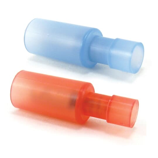 Fully Insulated Nylon Male Bullet Disconnects for Wire Range 16-14 , Blue