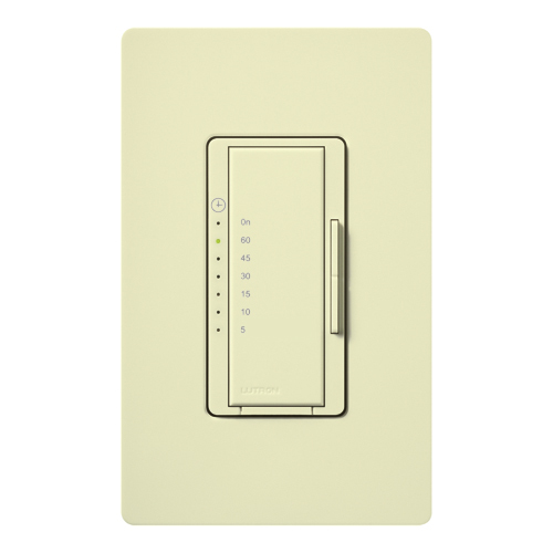 Maestro Countdown Timer, Single-pole, no neutral required, 120V/600W/VA (5A) in almond