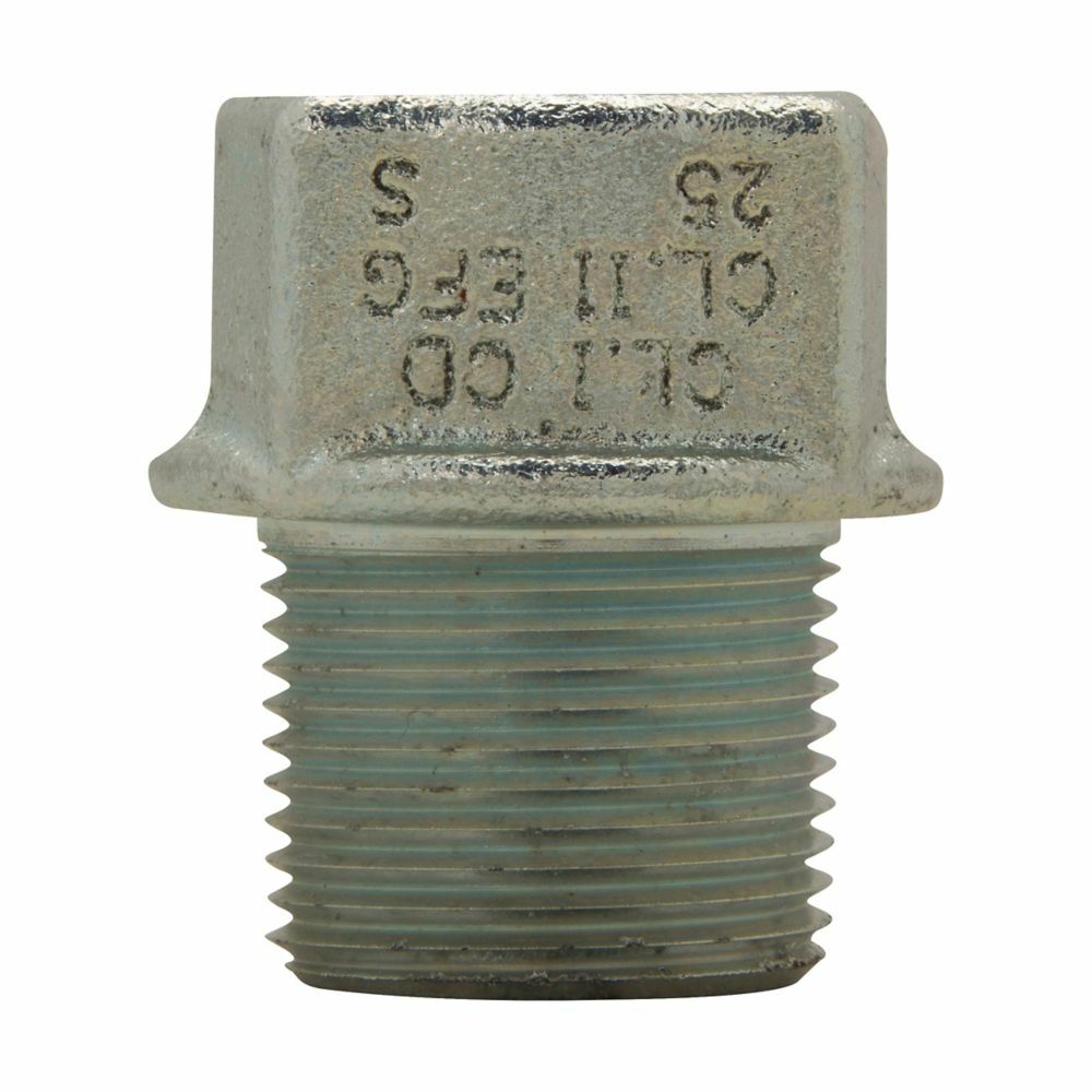Eaton Crouse-Hinds series ES sealing hub, 1" female hub size, 1-1/2" male hub size, Feraloy iron alloy