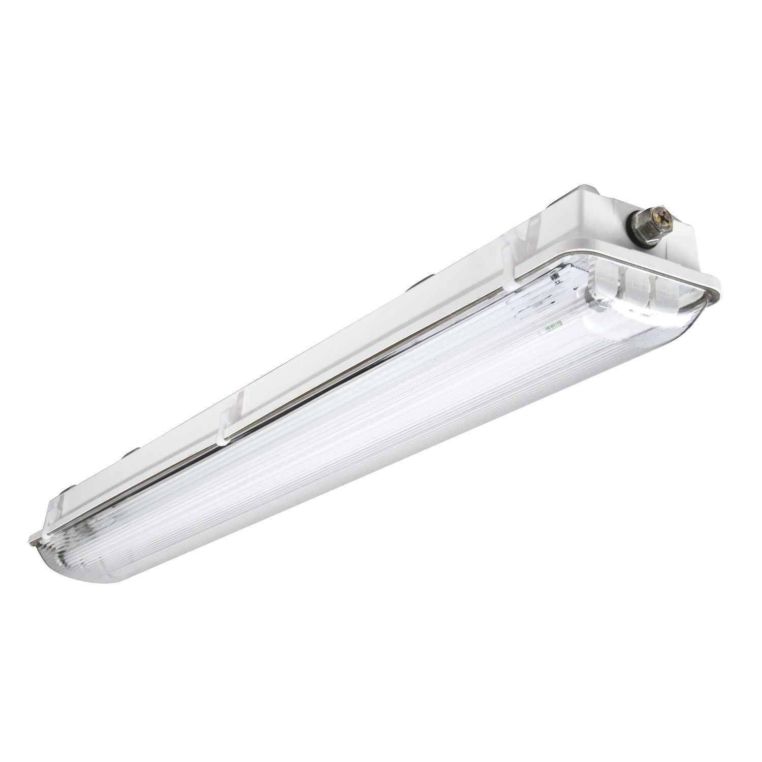 8' Length Vaportite (Gasketed Enclosure),2 Lamps,32W T8,Internal Prismatic Lens/15% DR High Impact Additive (Standard),120-277V,T8 Electronic Start,Wet Location Label