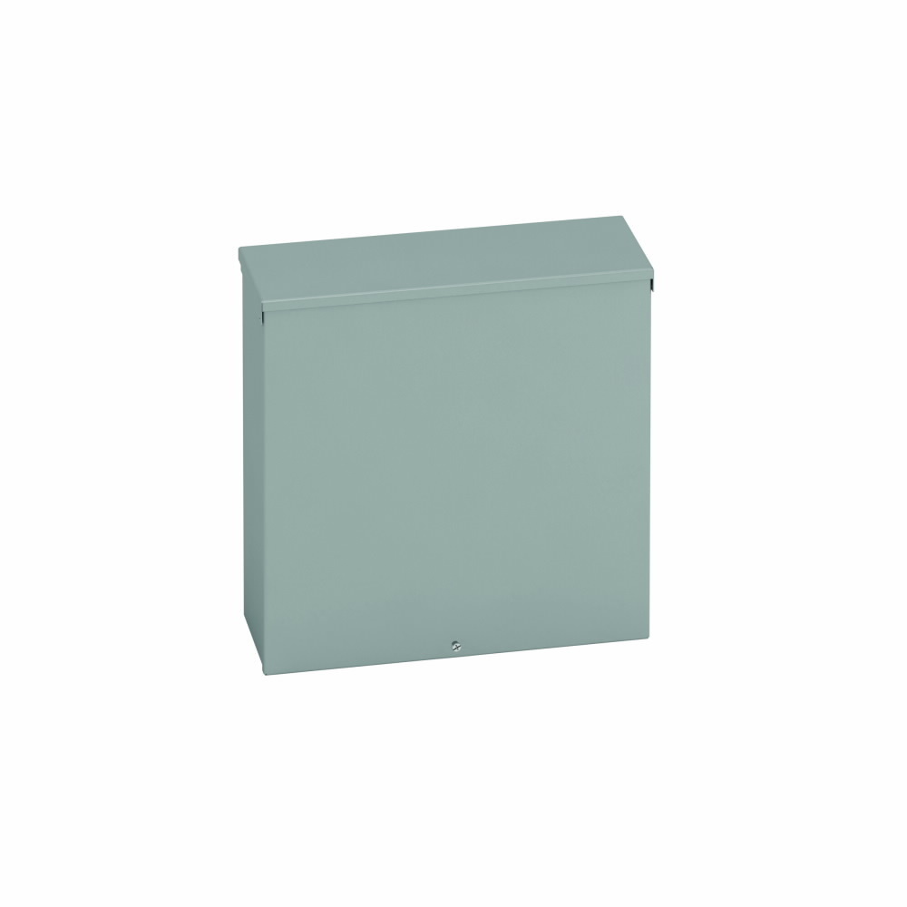 Type 3/3R junction boxes, 18" height, 8" length, 12" width, NEMA 3R, Screw cover, RTSC enclosure, Surface mounted, Medium single door, 5, Embossed thru holes, Carbon steel