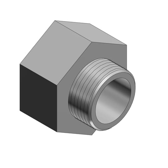 1 Inch to 1-1/4 Inch Male Enlarger, Malleable Iron for Use with Rigid/IMC Conduit