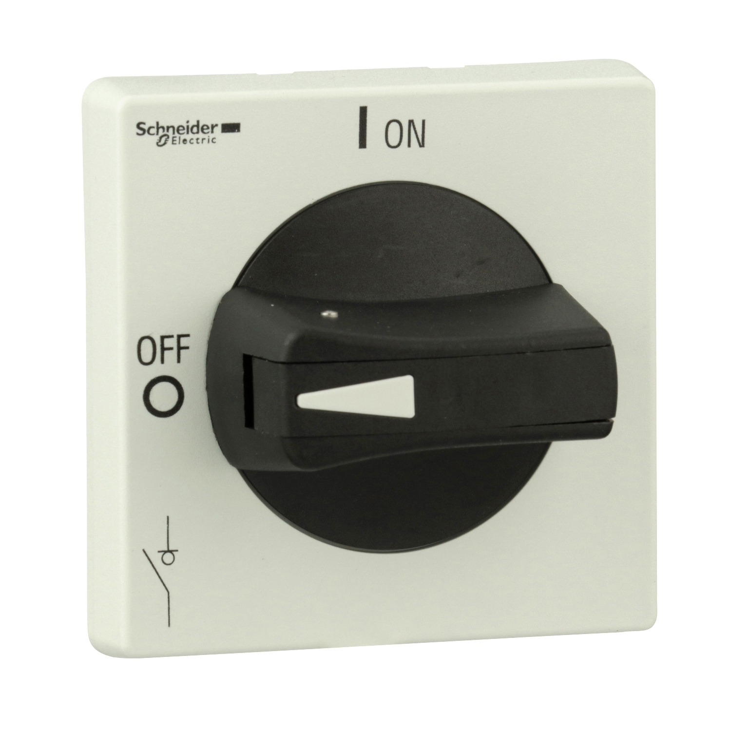Disconnect switch, TeSys VLS, protruding rotary handle, hole mounting, 65x65 mm, black handle, 5 mm shaft, defeatable