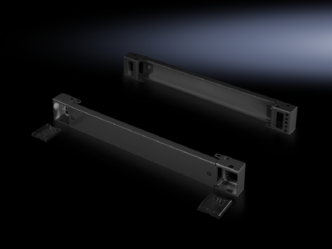 Base/plinth components, front and rear, 100 mm, Sheet steel, for TS, TS IT, SE, CM, TP, PC, IW, Solid